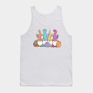 Easter Bunny Spring Gnome Easter Egg Hunting And Basket Tank Top